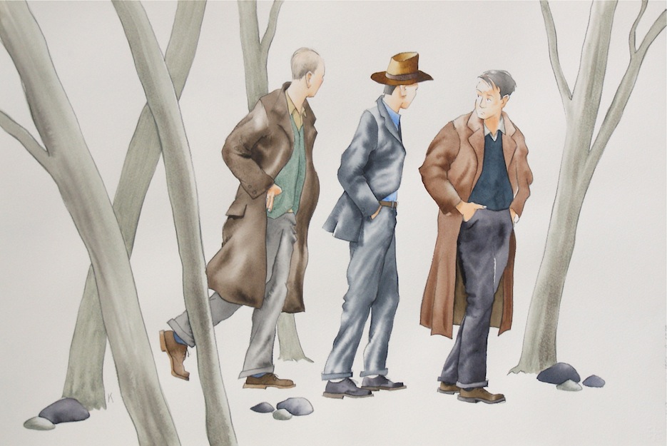 Bob Kerr | It must meet the needs of all the people | watercolour | McAtamney Gallery | Geraldine NZ